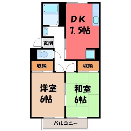 平石駅 徒歩47分 2階の物件間取画像